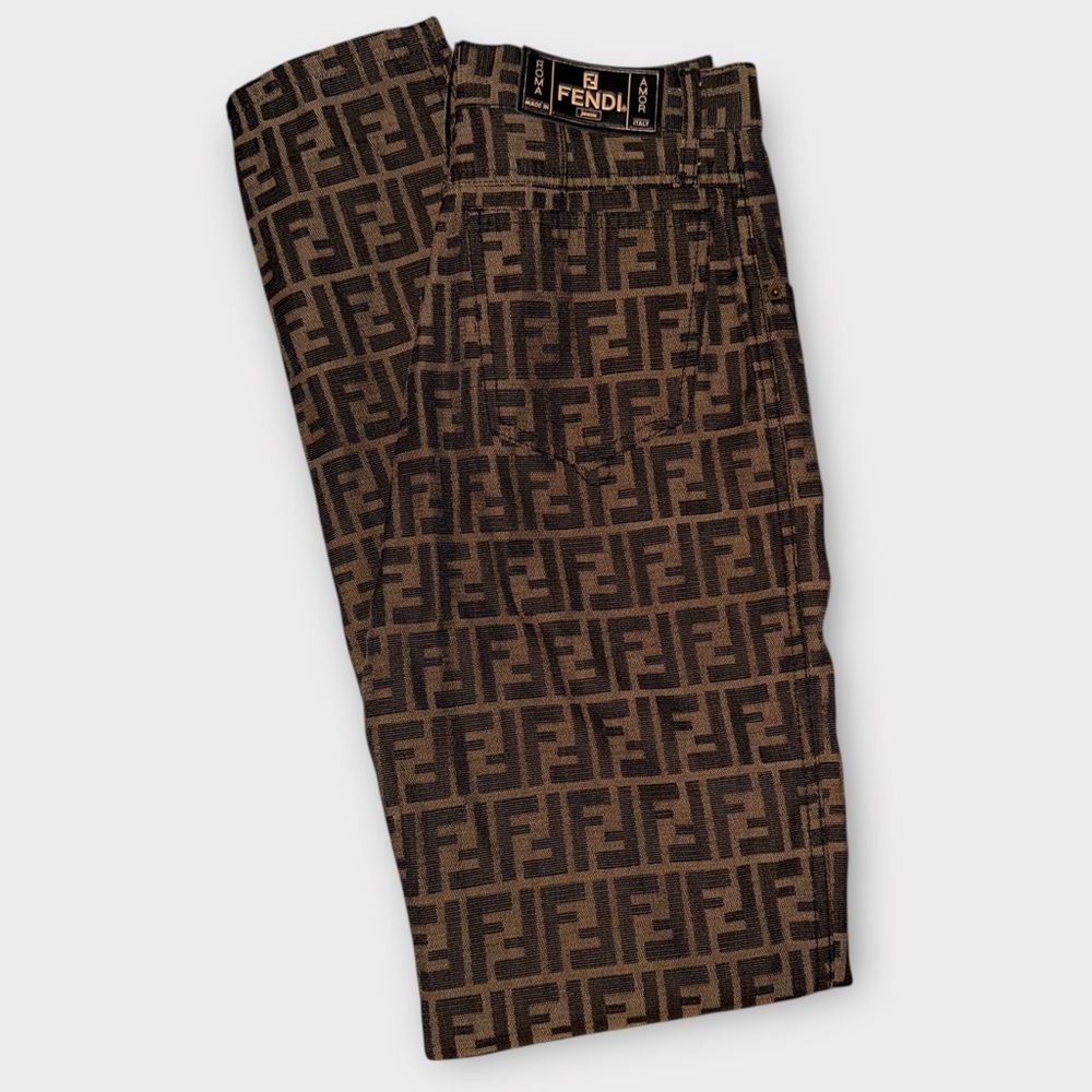 Authentic Vintage Fendi Zucca Monogram Jeans – IT 41 (fits 26/27) - Picture 13 of 16